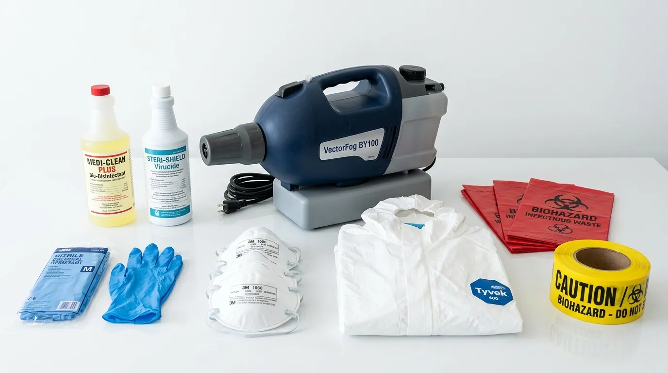 Professional biohazard remediation crew working in Belle Glade