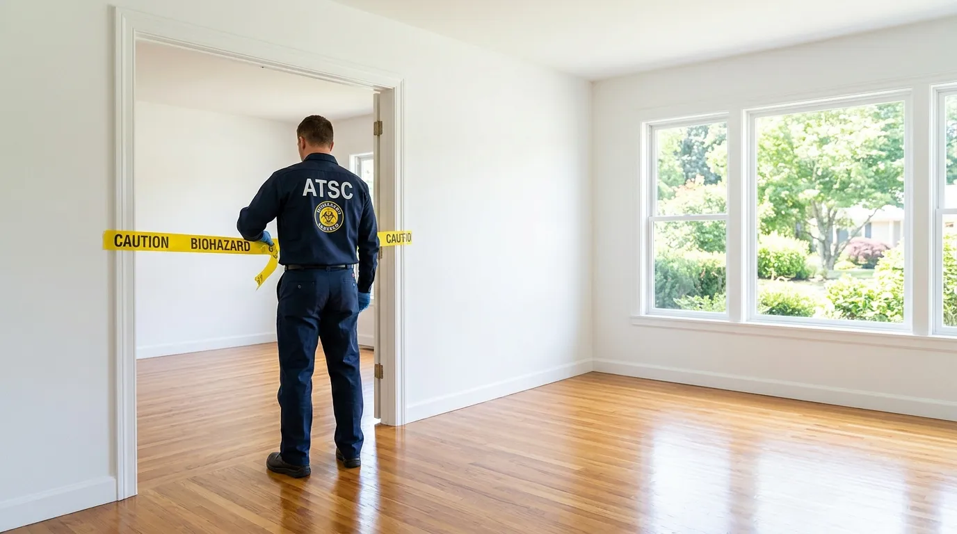 Certified biohazard cleanup crew performing Decomposition Cleanup in Belle Glade